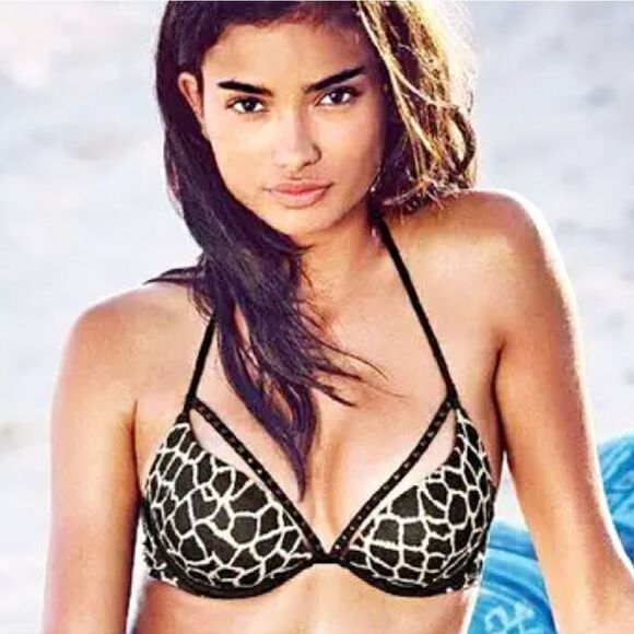 Victoria's Secret 2015 Bombshell Giraffe Print Extra Lift Bikini Top 34DD *Med - Picture 4 of 12